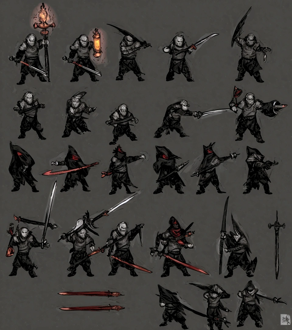 firm stance, combat stance, Focus on (Middle Earth, Knight charging into battle on black horse, wielding a sword and dressed in a black cloak with left shoulder armor, Don, Short, Solid, Diamond-shaped face, Light complexion, platinum white hair, red eyes with white flecks, narrow nose, full lips, receding chin, extended goatee, shoulder length, side part, a desert city, Tolkien) fighting (Beholder) , in a mystical swamp, where will-o'-the-wisps lead travelers
