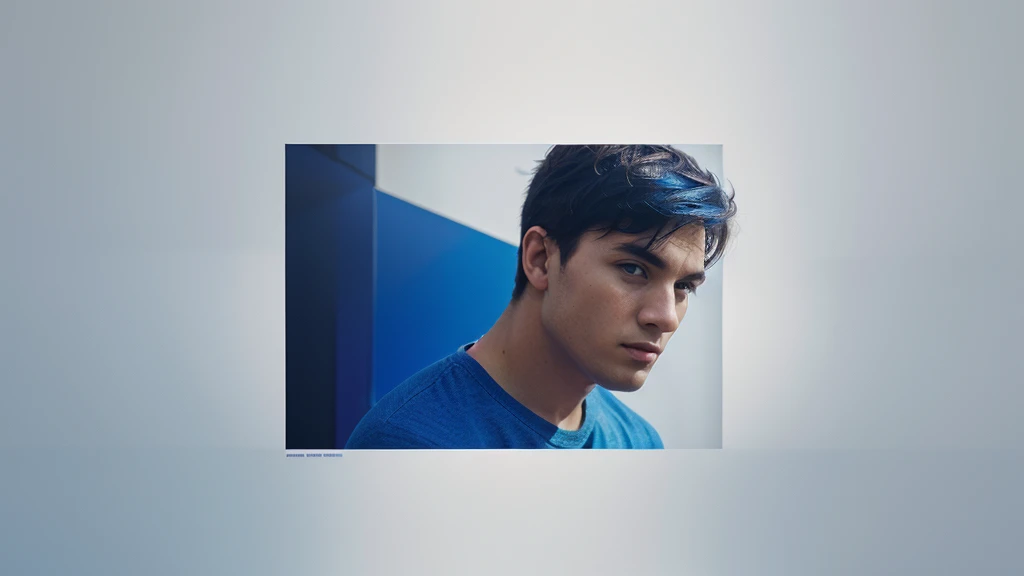 Make an minimal wallpaper based on blue color for boys 