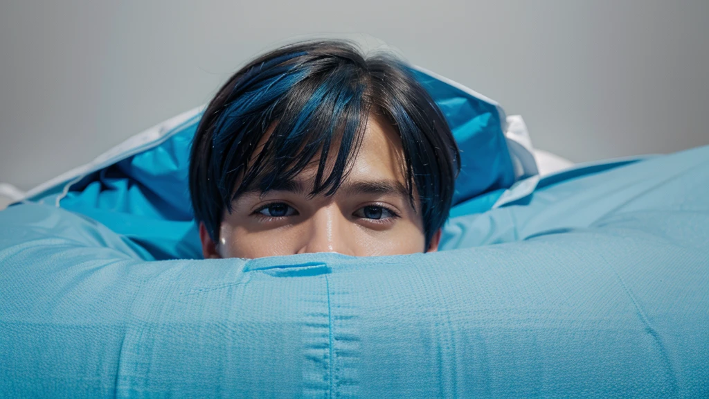 Make an minimal wallpaper based on blue color for boys