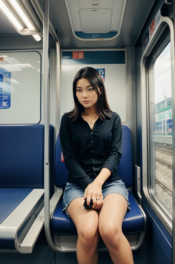 You sit comfortably in the train even though you don't know the