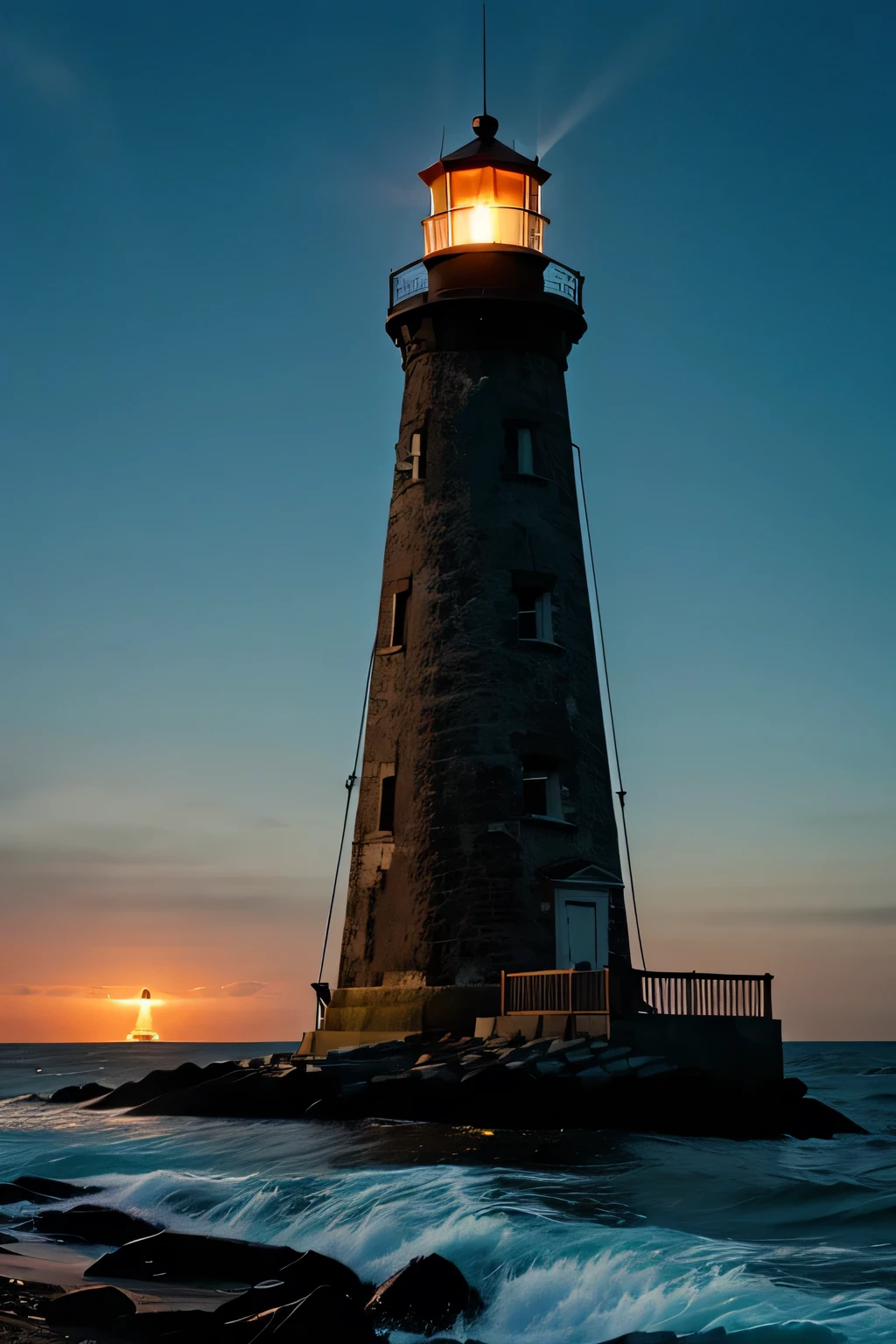 Dark dangerous lighthouse
