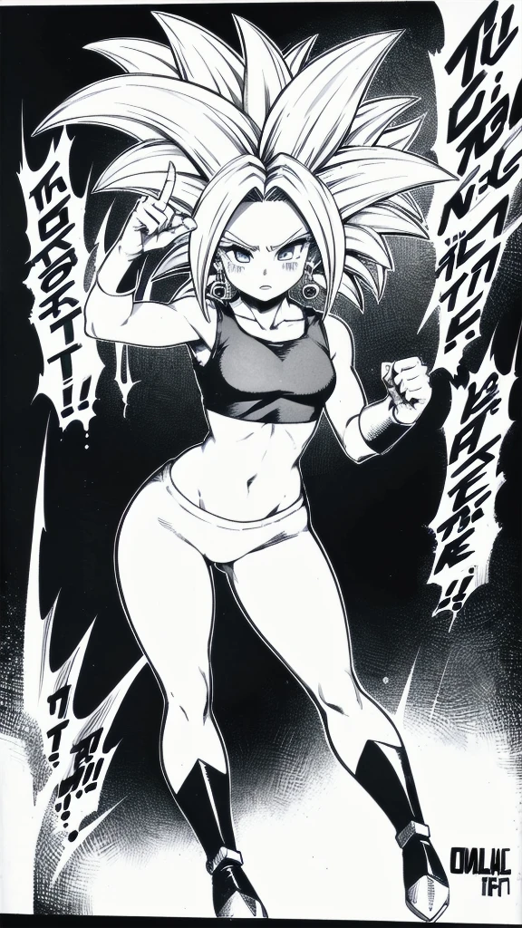 Kefla
Solo . Simple background , manga style , Fitgirl , Lineart , sfw , monochrome,greyscale,comic , Standing , Normal pose , sensual , Safe for work , fullbody , kefla_dragonball,jewelry, earrings, crop top