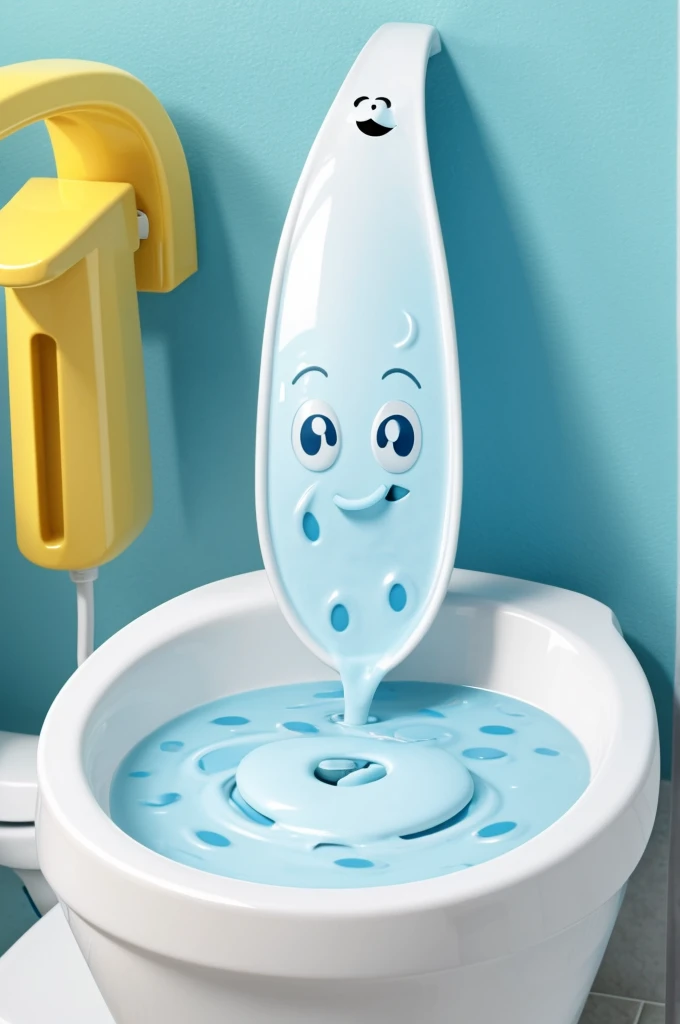 Animated image of happy sperm in the toilet bowl saying "Daddy Daddy"