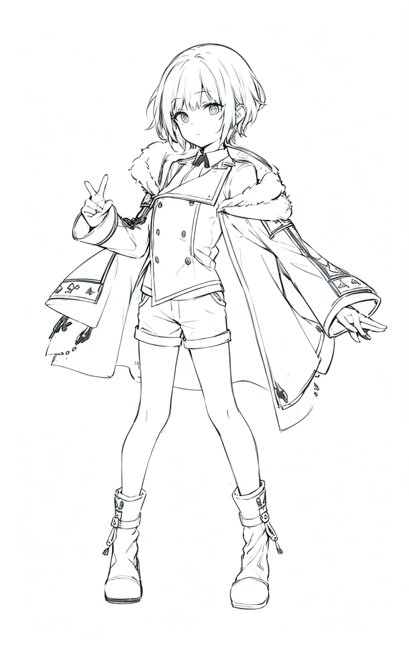 Wizard pattern on coat,shota,full body,glove,short pant,leg calf