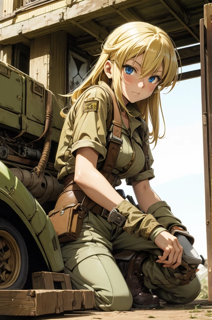 Metal slug character, Eri Kasamoto, blonde hair