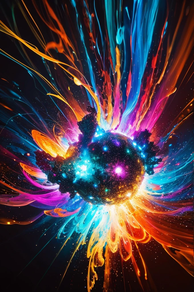 Soul, luminescence, abstract painting, light, soul, ignition, explosion, shine