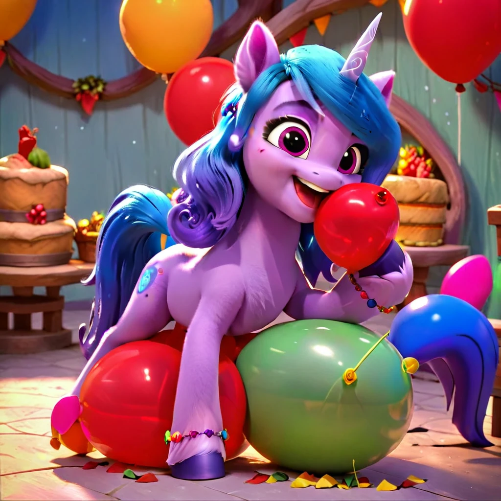 score_9, score_8_up, score_7_up, score_6_up, score_5_up, score_4_up, 
female, Izzy Moonbow, solo, looner, nonpop, balloon nonpop, detailed background, party, selfie, fanservice, plot, balloon fetish, balloon support, 3d, hd, 4k, solo,
safe, rating safe,
spread legs, plot, blowing up balloons, balloon blowing, wide hips, arched back, overinflated balloon, tight balloon, necked balloon, translucent balloon, white star print on balloon, balloon inflation, bouncing, squeaking, noisy, loud,
My Little Pony: Make Your Mark, My Little Pony: A New Generation, cinematic, dynamic angle, depth of field, bloom, subsurface scattering