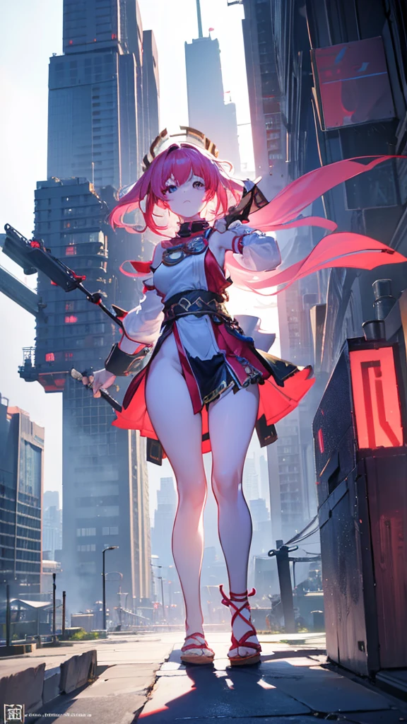 The giant girl wields a and destroys the city,Girl sitting on a building,A giant woman in a lying on top of a cyberpunk city, Wear short skirts,Little guys running around the giant girl,The little person panicked and ran away,Many cars pass by, Standing on her hand, cgsociety 9, 2. 5 d cgi fantasy art, engine rendering unreal + a goddess, full body cgsociety, artgerm ; Hyper realistic 3d content, giant art, super detailed 3d matte paintings, super detailed 3d matte paintings, realistic fantasy art, realistic 3 d anime style. Beautiful girl. Big thighs."The boy stood on the top of a high-rise building waving to the girl". Color ultra 4k.The little person panicked and ran away.Giant attack.