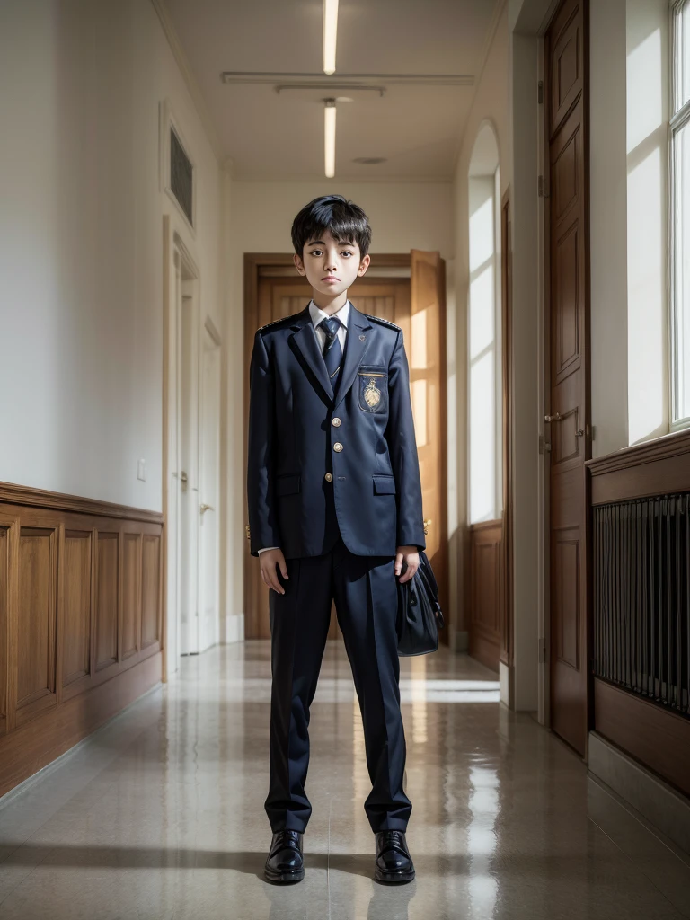 Photo of boy in graduation cap and gown, graduation photo, wearing academic gown, portrait photo, by George Barrett, Jr., by Wayne England, formal portrait, student, medium portrait, private school, render photo, full length , academic