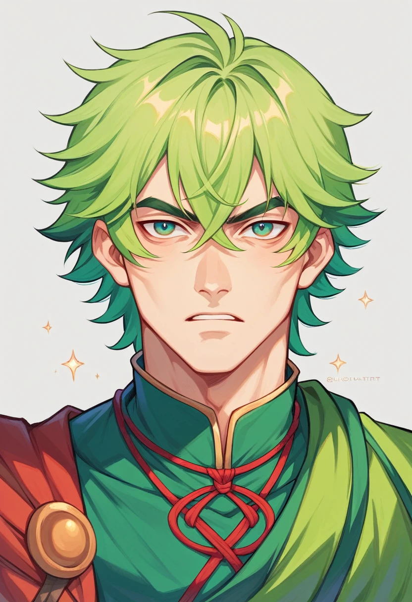 colorful portrait illustration, (highy detailed face, work of art, best qualityer), highy detailed, ultra high resolution. Green haired man holding blonde haired man, pirates, stary night.