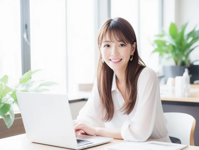 Woman aged 41、businesswoman、short-cut