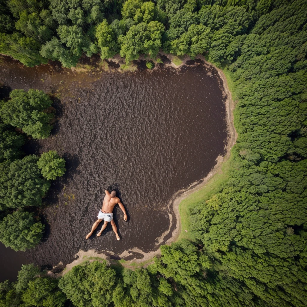 Guts against the background of nature