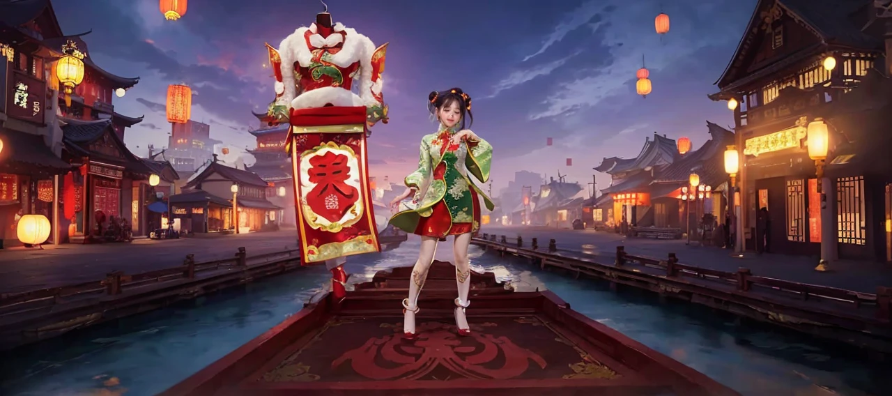 /*Quality writing*/
of the highest quality, 16 K, masutepiece, hyperdetailed face, very detailed lips, Detailed eyes, Realistic pupils,
BREAK,
/*Characters and expressions*/Colorful pattern cheongsam))), ((chinese traditional dresses)), qipao dress, Mini skirt dress, White panty, BREAK /*the pose*/ (Lift the hem of the skirt, Lift the hem of the skirt with both hands, Lift the hem of the skirt yourself), nice hand, perfect
Extremely beautiful girl,poneyTail、Caucasian Asian Girl, 1 girl, Light on Face, (pony-tail hair), ((Very sweet smile)),
BREAK
/*garments*/
(((Green satin colorful pattern cheongsam))), ((chinese traditional dresses)), qipao dress, Mini skirt dress, White panty,
BREAK
/*the pose*/
(Lift the hem of the skirt, Lift the hem of the skirt with both hands, Lift the hem of the skirt yourself), nice hand, Perfect hands
break
/*Angular posture*/
Shanghai Street, Cowboy Shot, Looking at Viewer