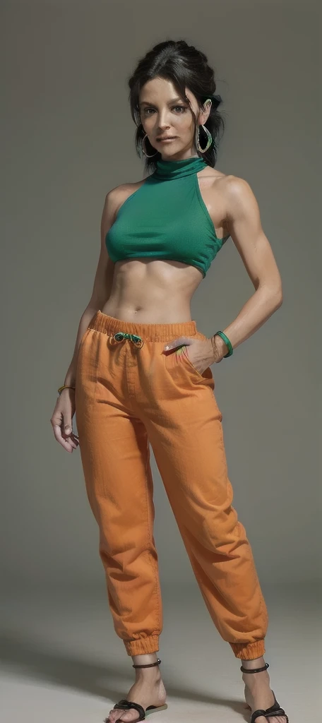 Kefla
Solo . Simple background  , muscular , Lineart ,  Standing , Normal pose , fullbody , kefla_dragonball,jewelry, earrings, 