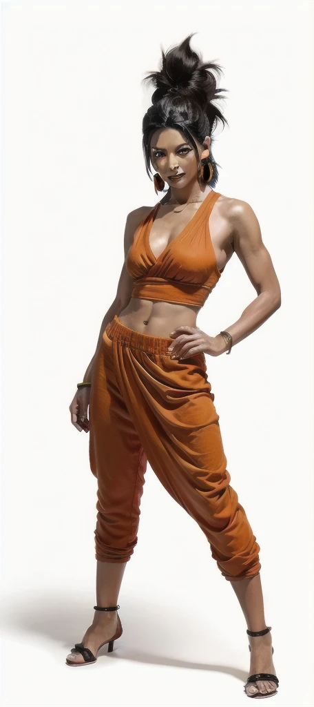 Kefla
Solo . Simple background  , muscular , Lineart ,  Standing , Normal pose , fullbody , kefla_dragonball,jewelry, earrings, 