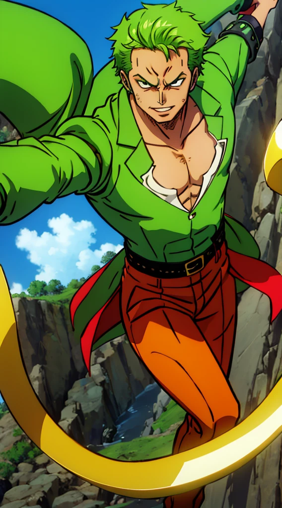 Male super hero with green suit
