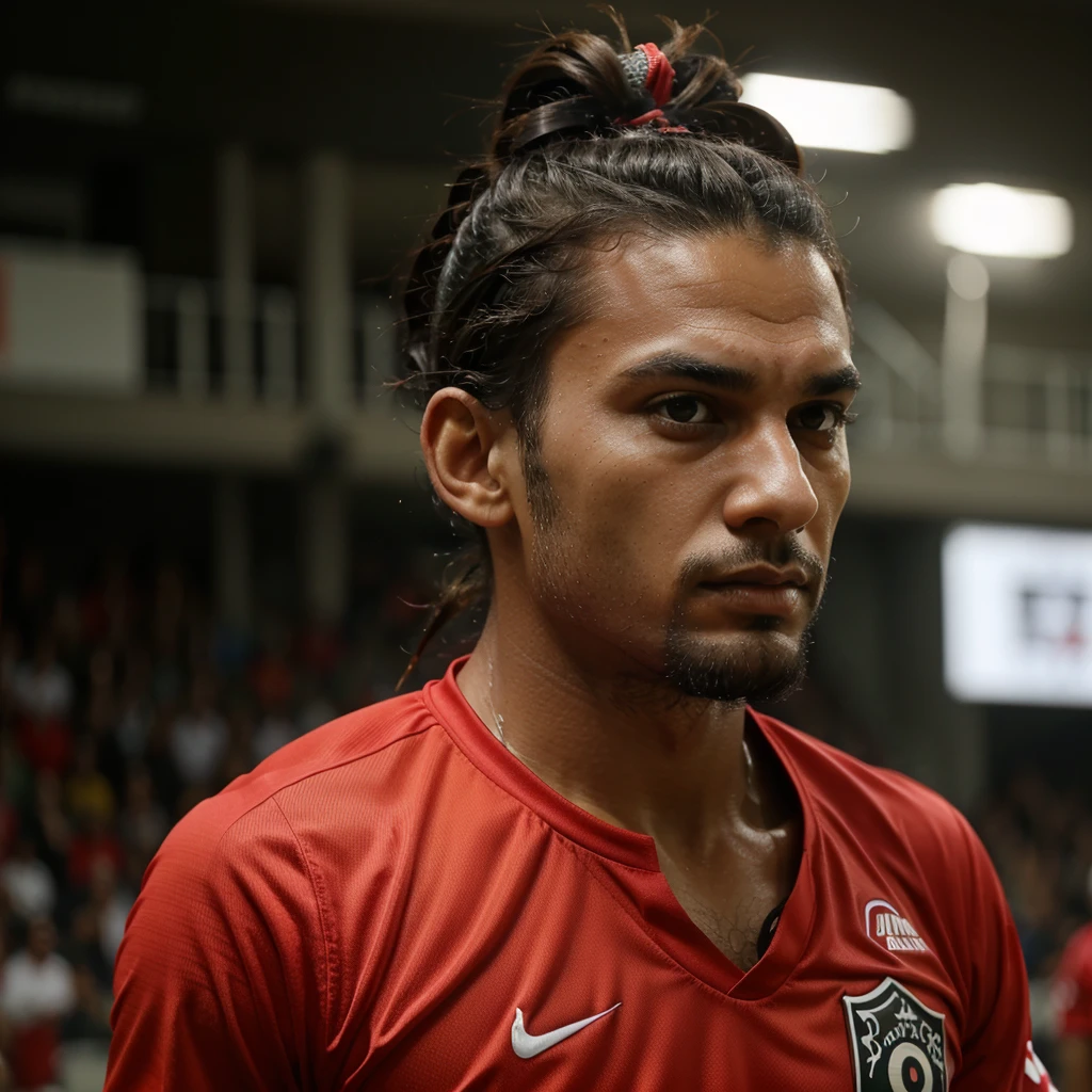 Flamengo player Black and with topknot