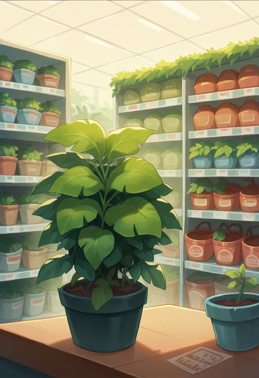 Logo for a store selling artificial plants ( Plant world )