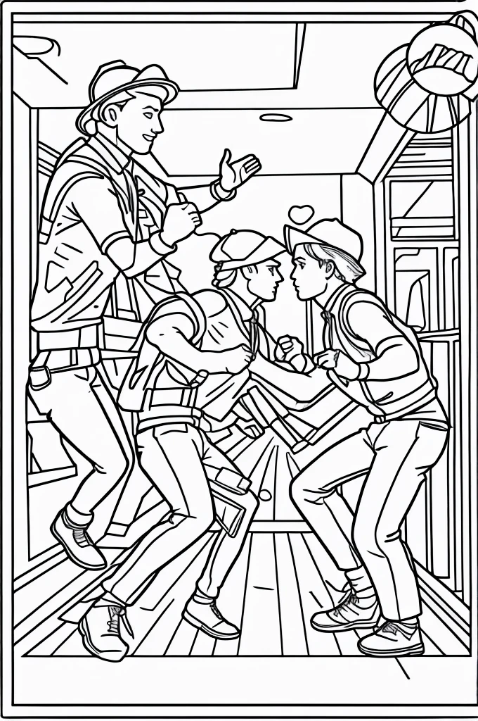 Coloring pages of the gay stumble game