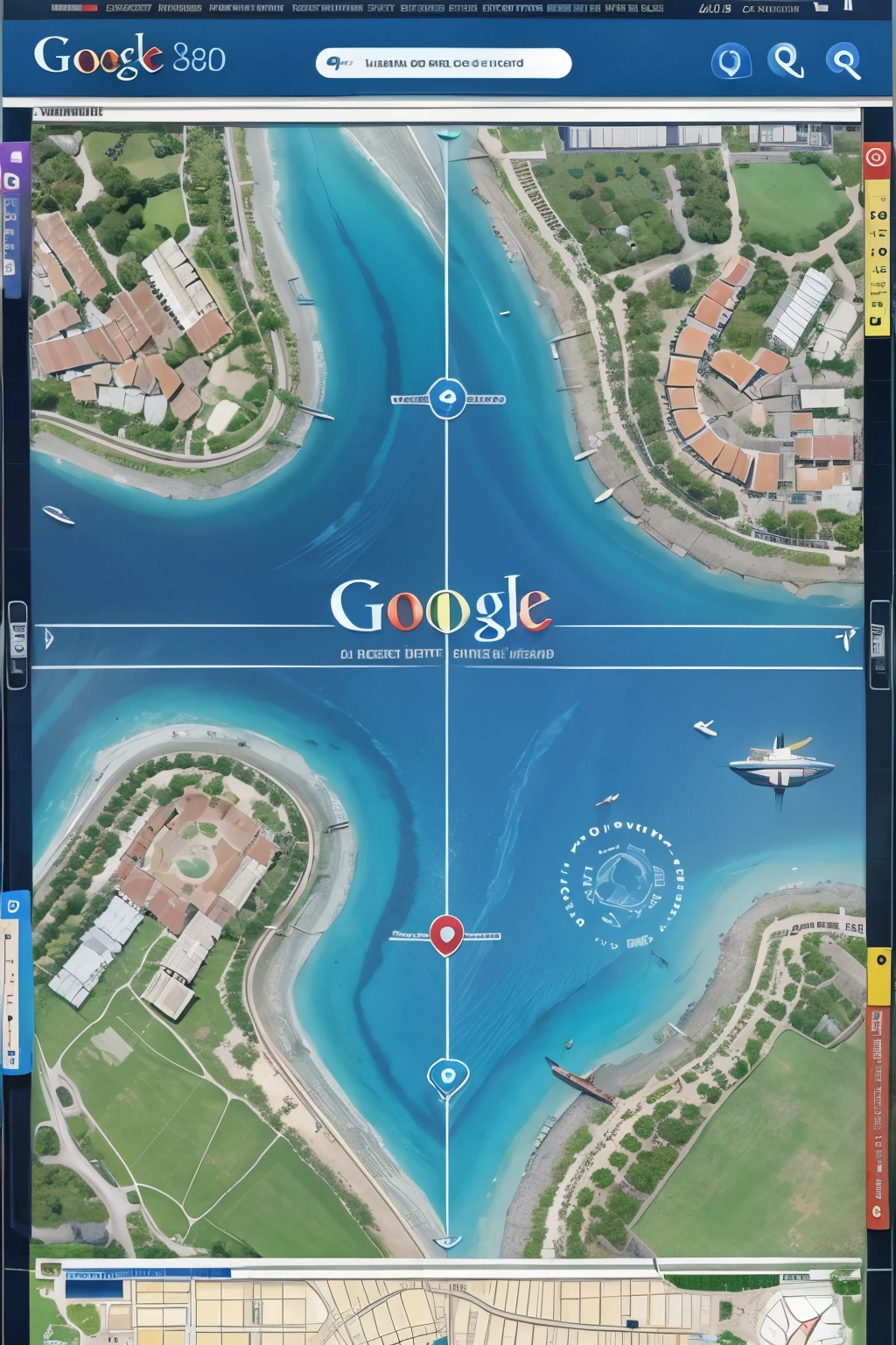 game board that resembles google maps 