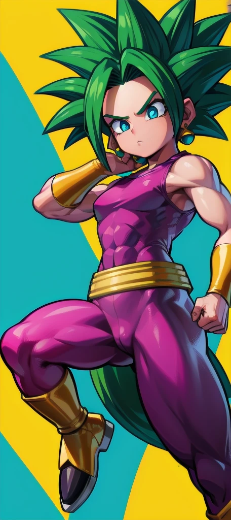 Kid , Kefla
Solo . Simple background , muscular , Lineart , fullbody , kefla_dragonball,jewelry, earrings,