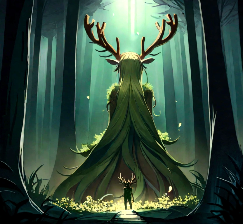 award winning photo, upper body portrait of a ((tree dryad)) with tree wood skin wearing ((tree bark)) ((bodysuit)) (moss) (feathers) with Ombre golden green hairstyle with head in motion with hair billowing with (crown made of roots and stag antlers), [Style-Autumn::20], Ori and the Blind Forest style, (Red Deer Stag), (wind), standing ((in a dark forest)), ((under trees)) Style-LostTemple, storm with ((dark storm clouds)) and ((blowing leaves)), fluffy clouds in the sky, (paint splashes:1.3), (splatter:1.2), outrun, vaporware, trending on artstation, highly detailed, fine detail, intricate, ((lens flare)), (backlighting), (bloom), [Style-Micro::30], Style-Goblinmode