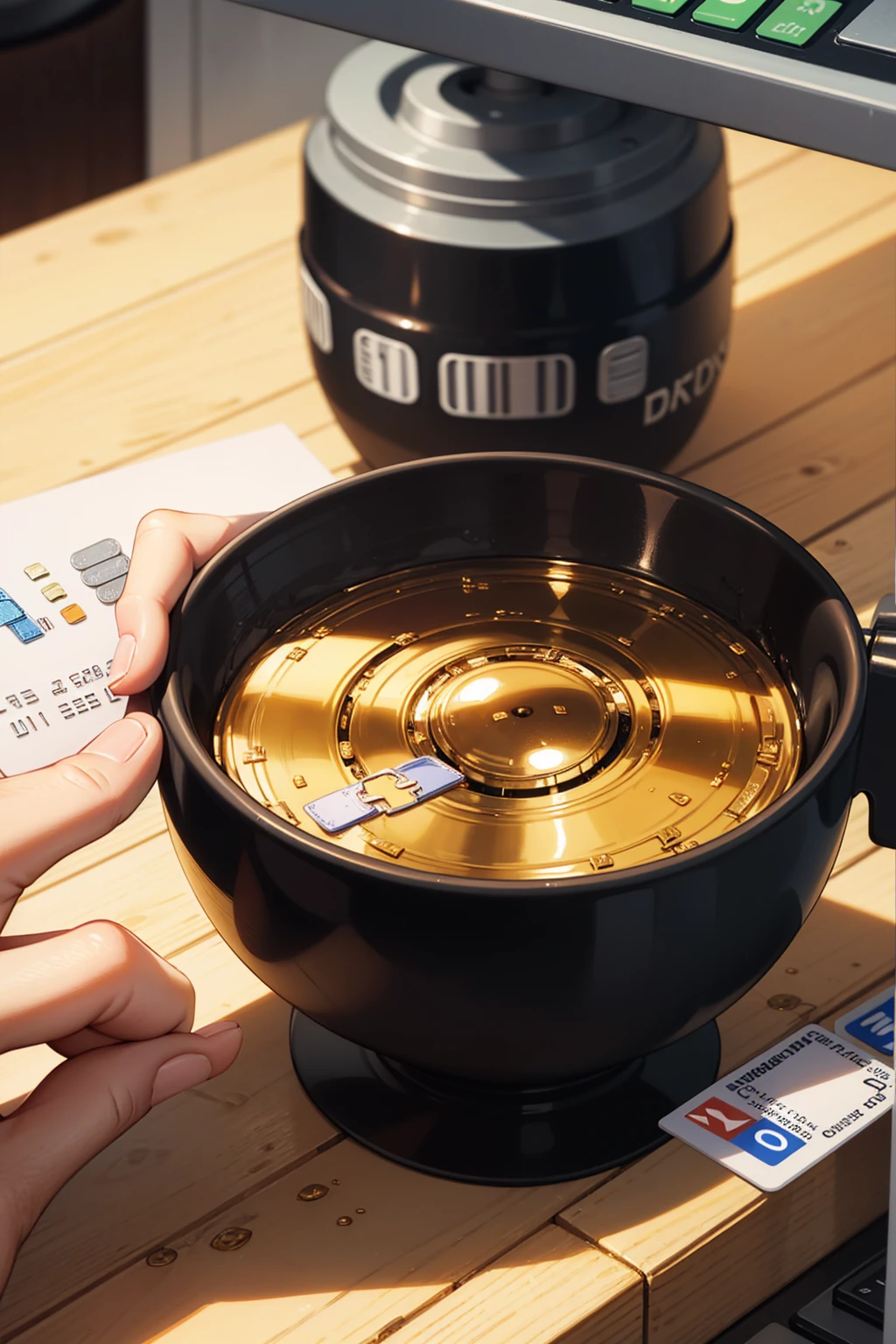 no people, black credit card, credit card, gold writing