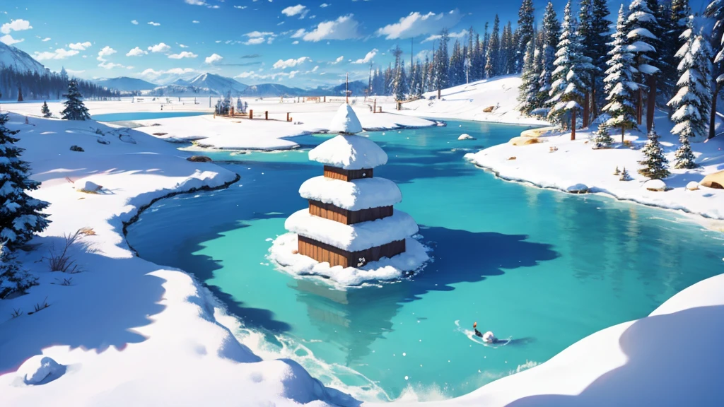 Cartoon snowy land