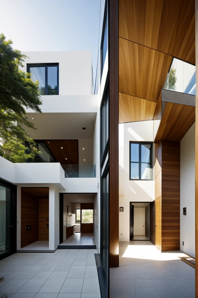 Juxtaposition in a house, architecture