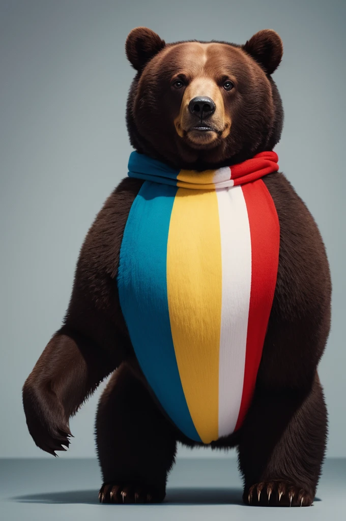 Bear with tricolor color