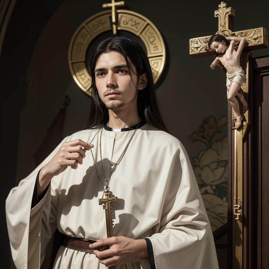 Saint Humberto, Catholic, with key in hand