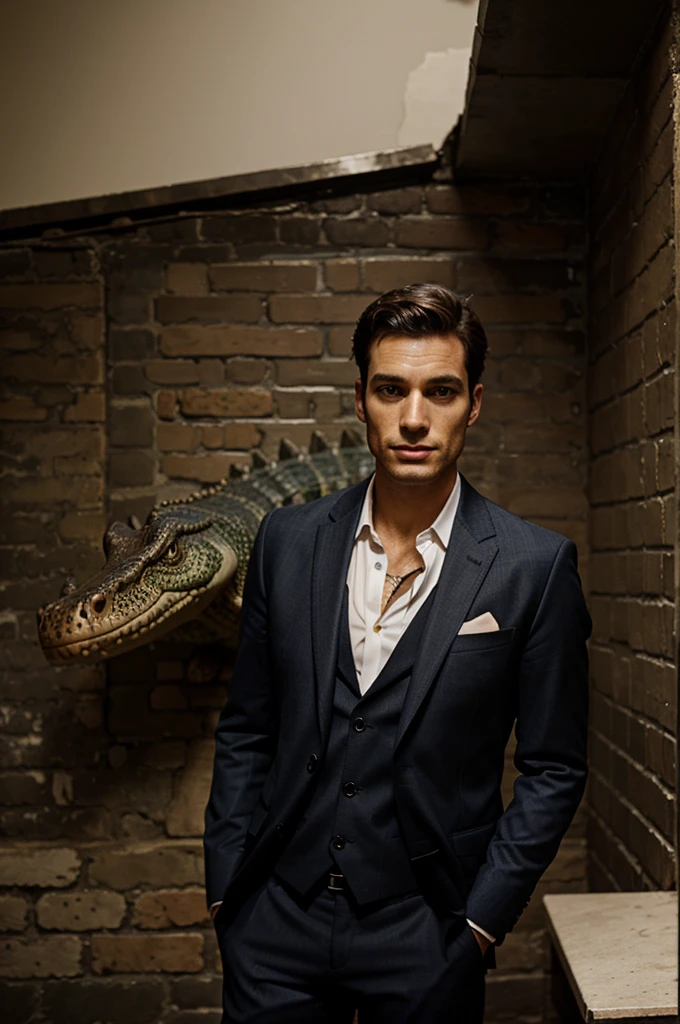 crocodile in a suit