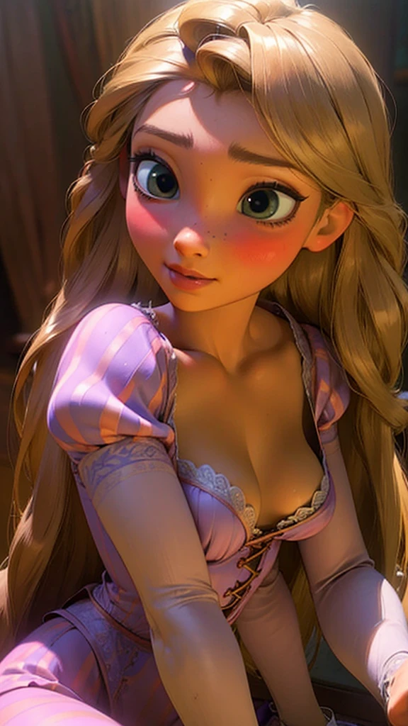 Rapunzel , hot , sexy , blush , medium breasts