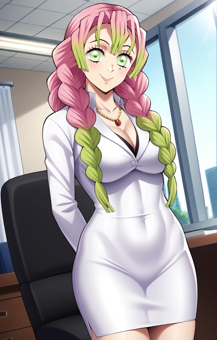 score_7_up, BREAK source_anime, KMitsuriV4XL, 1girl, solo, slight smile, office lady, office room, indoors, professional light, standing, dutch angle, ((((sexy pose)))),t((((very tight dress))))