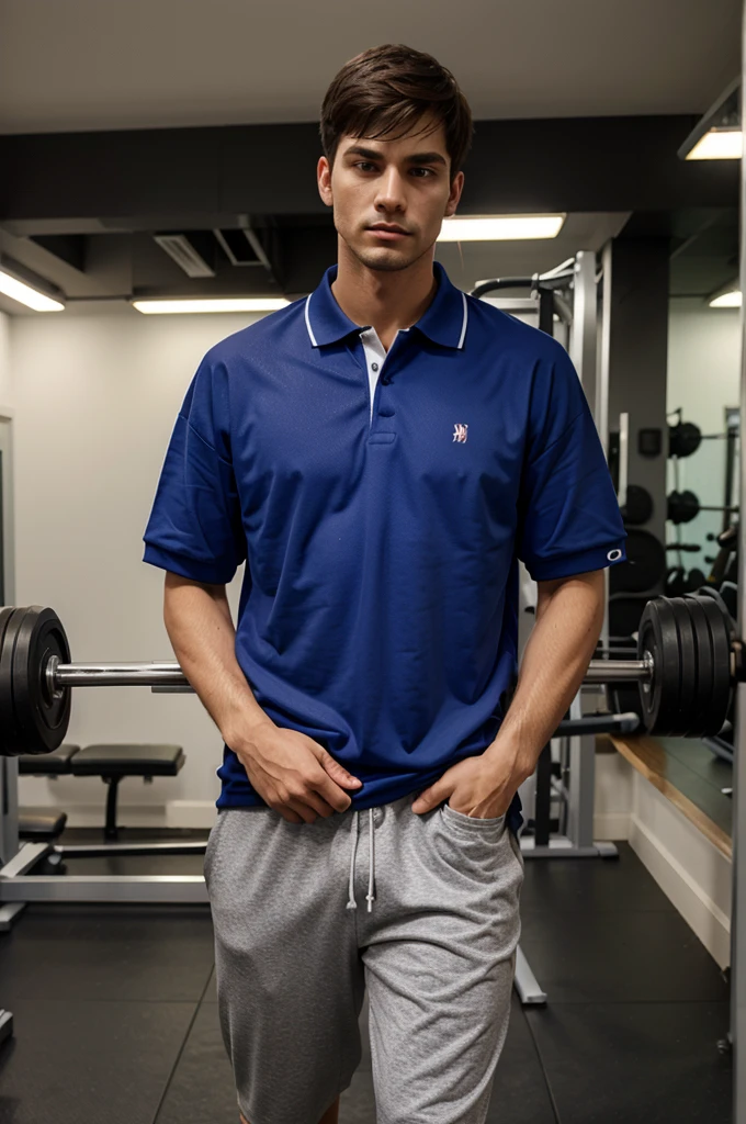 Generate oversized polo shirts for the gym with unique designs for men