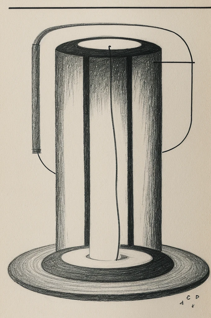 A simple drawing that represents the relationship between matter and energy as a source of heat