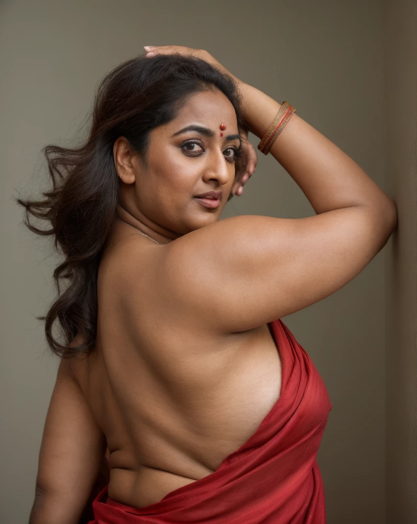 Foto RAW, photorealistic, photography, full body shot, 50 years old Woman, master shot, perfect eyes, goddess like beauty, pierced eyes, perfect thick chubby mallu Desi aunty bhabhi, Wearing a Stanapatta, a chest-band.Saree model, model Photography, Indian saree shoot, Indian traditional wear advertising photography, traditional wear brand shoot, face of Indian actress Sonakshi Sinha, masterpiece, realistic, realism, incredible details, pleasure, photorealism, detailed skin, skin pores, high contrast, photorealistic Artstation 8k HD digital art trend of high definition and detailed realistic skin texture, ultra detail, realistic skin texture, armature, best quality, ultra high definition, (photorealistic:1.4),, high resolution, detail, raw photo, sweat, Re sharp, by Lee Jefferies Nikon D850 Film Stock Photo 4 Kodak Portra 400 Camera F1.6 Lens Rich Color Ultra Real Realistic Realistic Textures Dramatic Lighting Unreal Engine Trending at Art Station Cinestill 800,(pele altamente detalhada: 1.2), 8k UHD, DSLR, soft-lighting, alta qualidade, grain of film, Fujifilm XT3,she didn't like to wear blouse or bra, she is happy to wear only saree, she hates blouse or bra, detailed hairy armpits, hyper realistic skin, skin pores, sweat, veins,