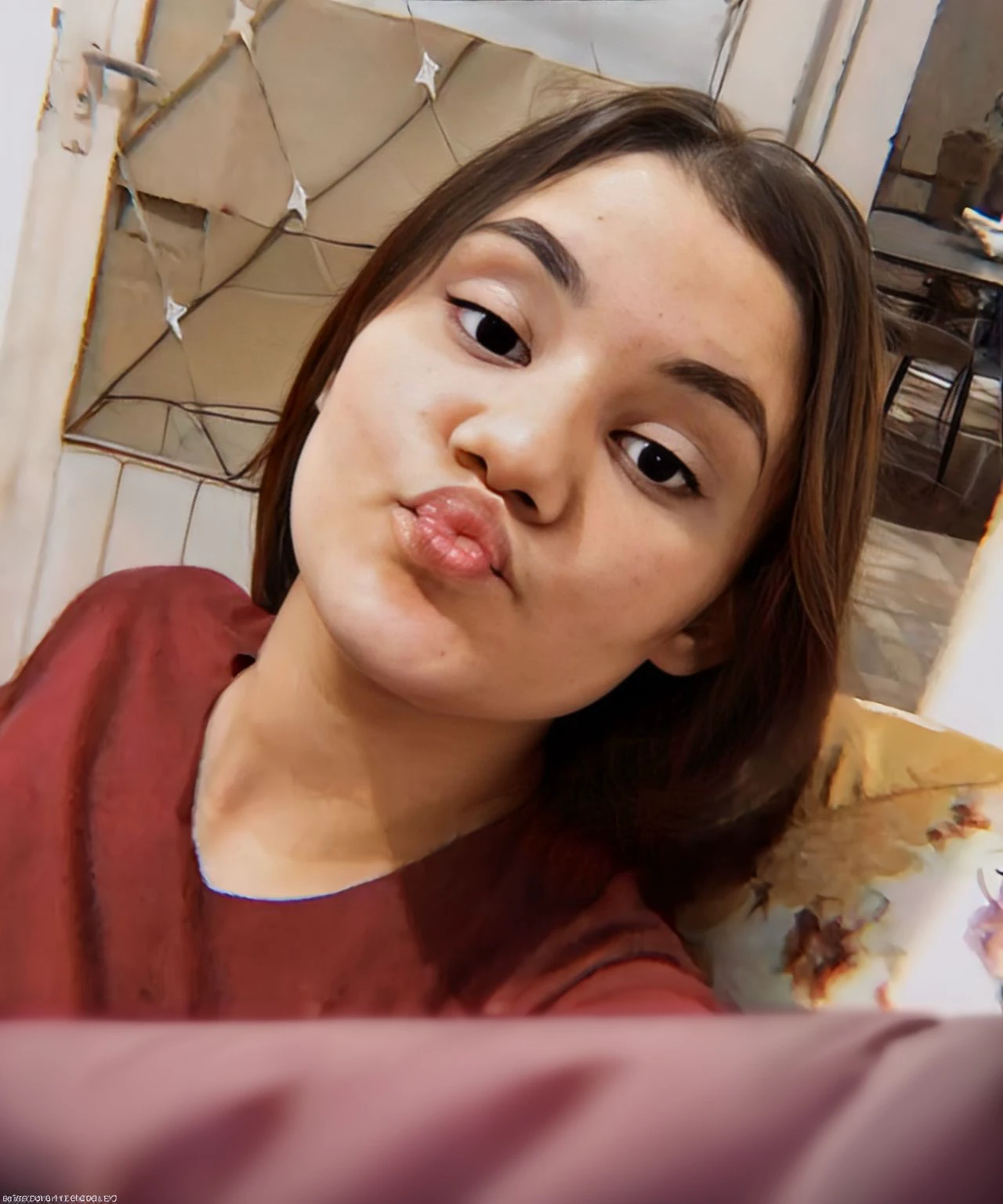 best quality,4k,8k,highres,masterpiece:1.2,ultra-detailed,realistic,photorealistic,photo-realistic:1.37,1girl,beautiful detailed eyes,beautiful detailed lips,extremely detailed eyes and face,long eyelashes,face blush,seductive smile:0.8,star-shaped pupils,hair ornament,beautiful face,upper body,tyndall effect,photorealistic,dark studio lighting,ring light,chiaroscuro lighting,highly detailed skin:1.2,8k uhd,dslr,soft lighting,high quality,volumetric lighting,candid,photography,HDR,UHD,studio lighting,ultra-fine painting,sharp focus,physically-based rendering,extreme detail description,professional,vivid colors,bokeh
