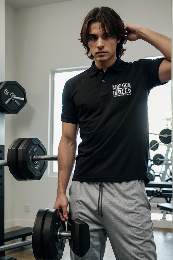 Generate oversized polo shirts for the gym with designs with the word srroin (men)