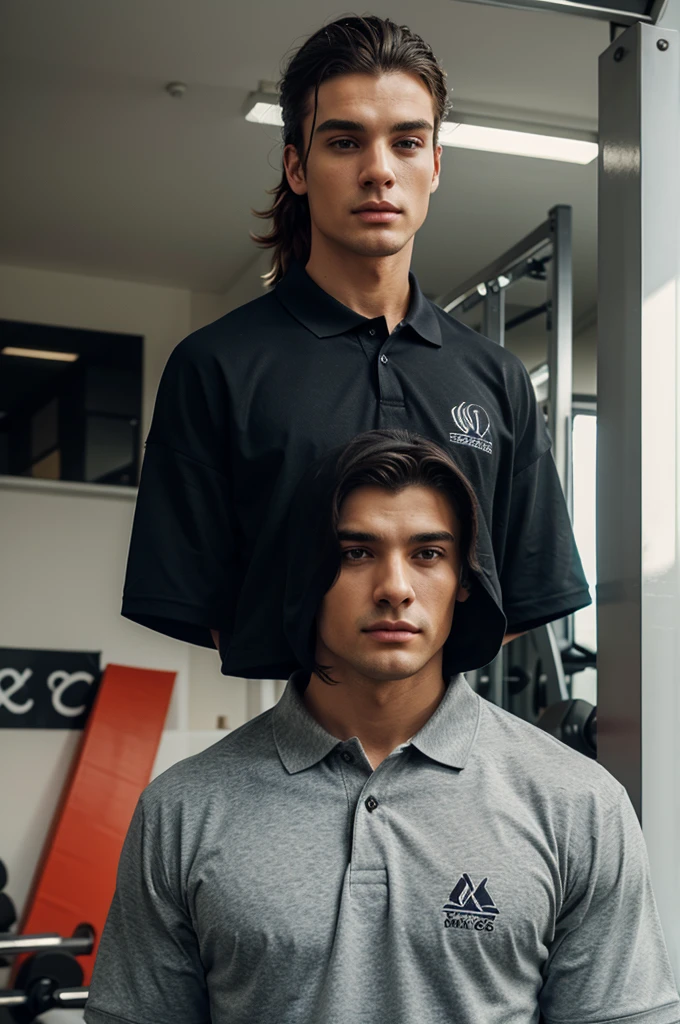 Generate oversized polo shirts for the gym with designs with the word srroin (men)