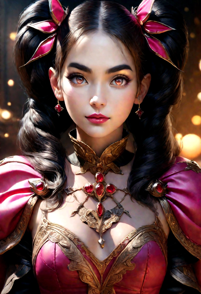 Dark Fantasy, Big Sword, Magical Girl, Gothic, Twin Tails, Realistic, Ultra Detailed, High Definition, Anime, (best quality,4k,8k,highres,masterpiece:1.2),ultra-detailed,(realistic,photorealistic,photo-realistic:1.37),HDR,UHD,studio lighting,ultra-fine painting,sharp focus,physically-based rendering,extreme detail description,professional,vivid colors,bokeh,girl,beautiful detailed eyes,beautiful detailed lips,extremely detailed eyes and face,longeyelashes,dark eyebrows,long hair