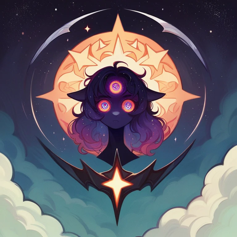 Stardust Scythe, nebulae, stars, black hole, cosmic eye on the edge