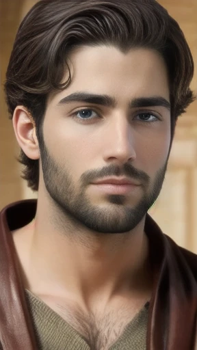 a handsome Biblical Jew , focus on the face.