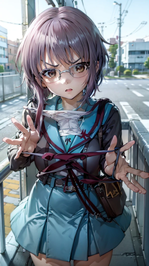 Angry face、Give me your panties,Pleated skirt、Sailor suit glasses、