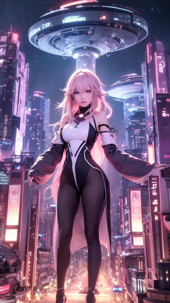 a woman standing in front of a futuristic city, cgsociety 9, futuristic city backgrond, in fantasy sci - fi city, cinematic. futurism, futuristic. game cg, otherwordly futuristic city, futuristic city in background, futuristic art style, futuristic sci-fi, futuristic city background, sci fi city, futuristic marrakech, by Raphael Lacoste, human futuristic city