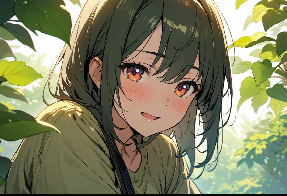 The bright sun peeking through the leaves,Midday,masterpiece,Highest quality