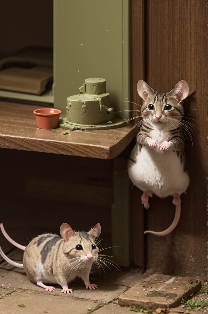 stoner mouse caught by cat
