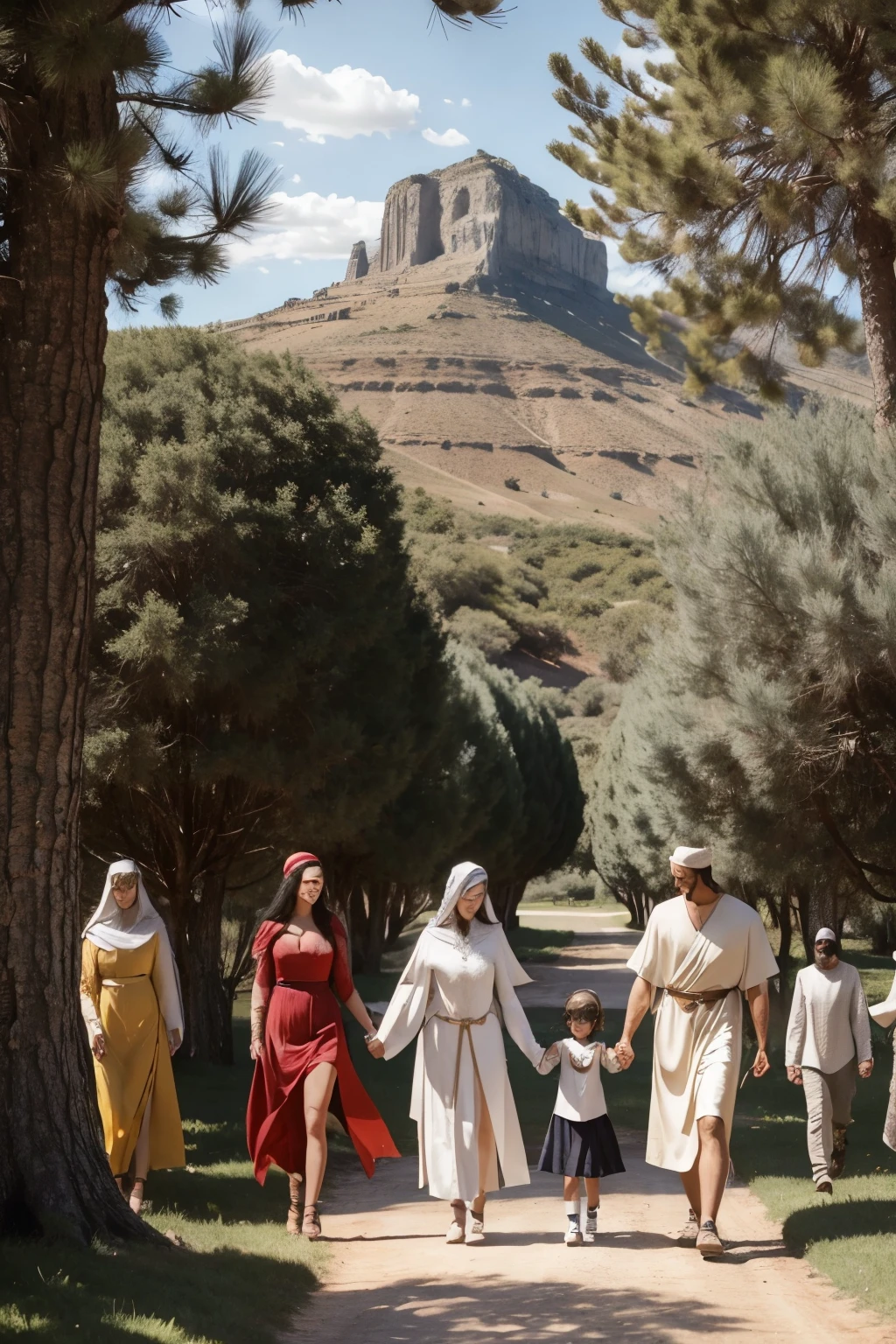 I want you to create a family tree of Adam, Seven, Enos, Cainan, Maalalel, Jarede, Enoch (who walked with God), Methuselah, Lamech and Noah. se possivel, put your wives' names. You don't need to make it look pretty, may be more obvious... because people will see it on the datashow, I.E, It's for presentation