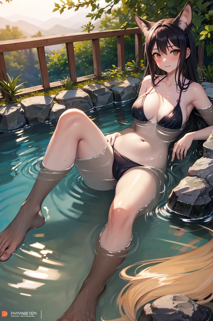 Foxy girls swimsuit harem in japanesse onsen add_detail:1