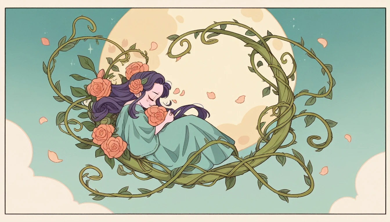 Create an image of a mystical and enchanted calendar suspended in a celestial realm. Picture a grand, ancient tome floating amidst clouds and soft beams of starlight. Its pages are made of shimmering parchment, inscribed with intricate runes and symbols that glow softly with the phases of the moon and the movement of celestial bodies. Each page represents a month, adorned with fantastical illustrations that change subtly as time passes. Surrounding the calendar, delicate vines and flowers intertwine, their petals opening and closing with the changing seasons, while gentle breezes carry whispers of future events. Generate an image that captures the magical essence of this otherworldly calendar.
